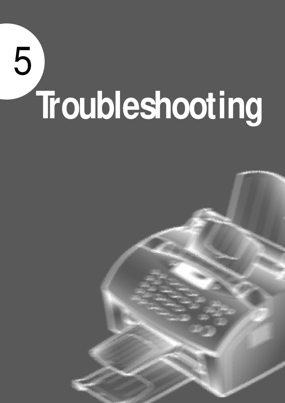 Samsung SF-5100P manual Troubleshooting 