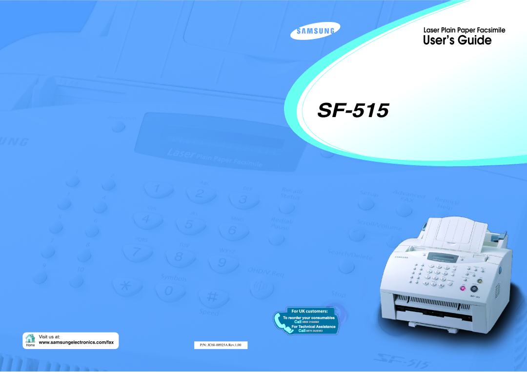 Samsung SF-515 manual User’s Guide 