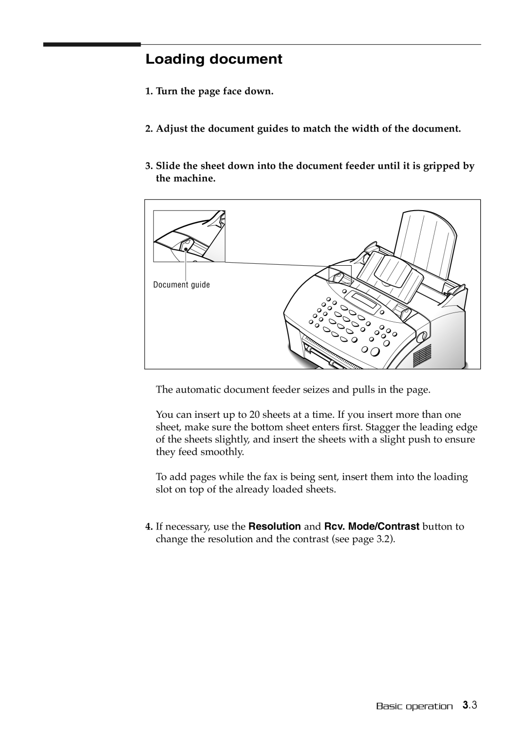 Samsung SF-515 manual Loading document 