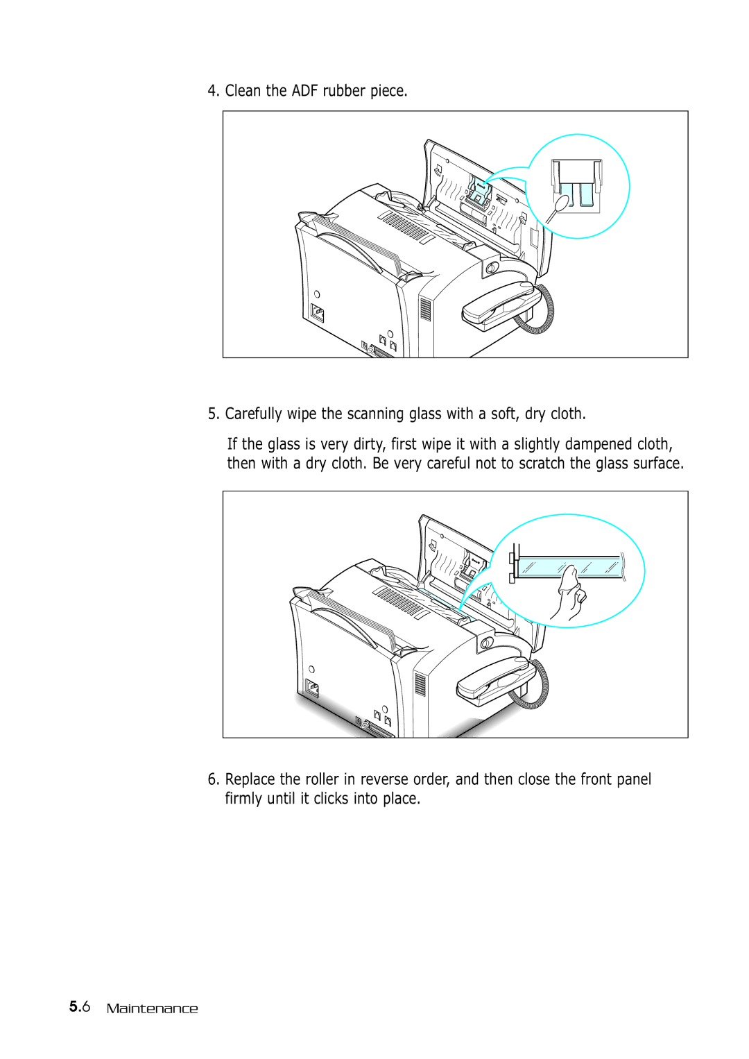 Samsung SF-530 Series manual Maintenance 