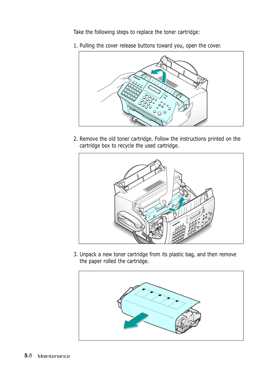 Samsung SF-530 Series manual Maintenance 