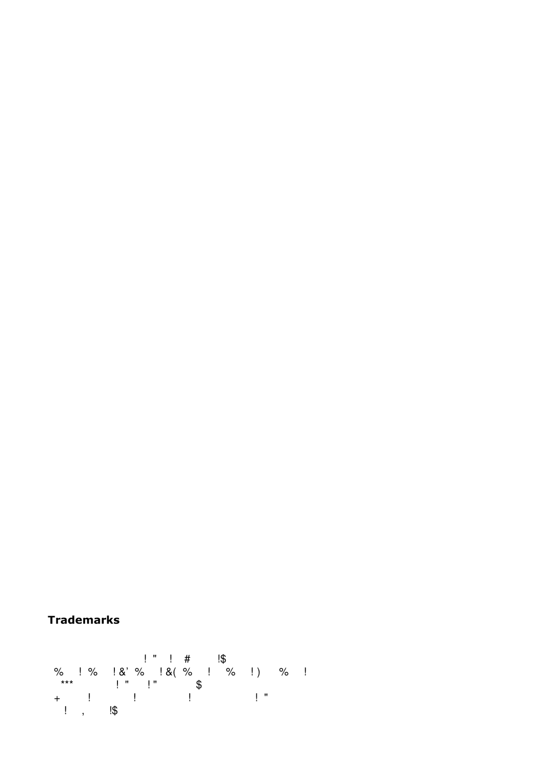 Samsung SF-530 Series manual Trademarks 