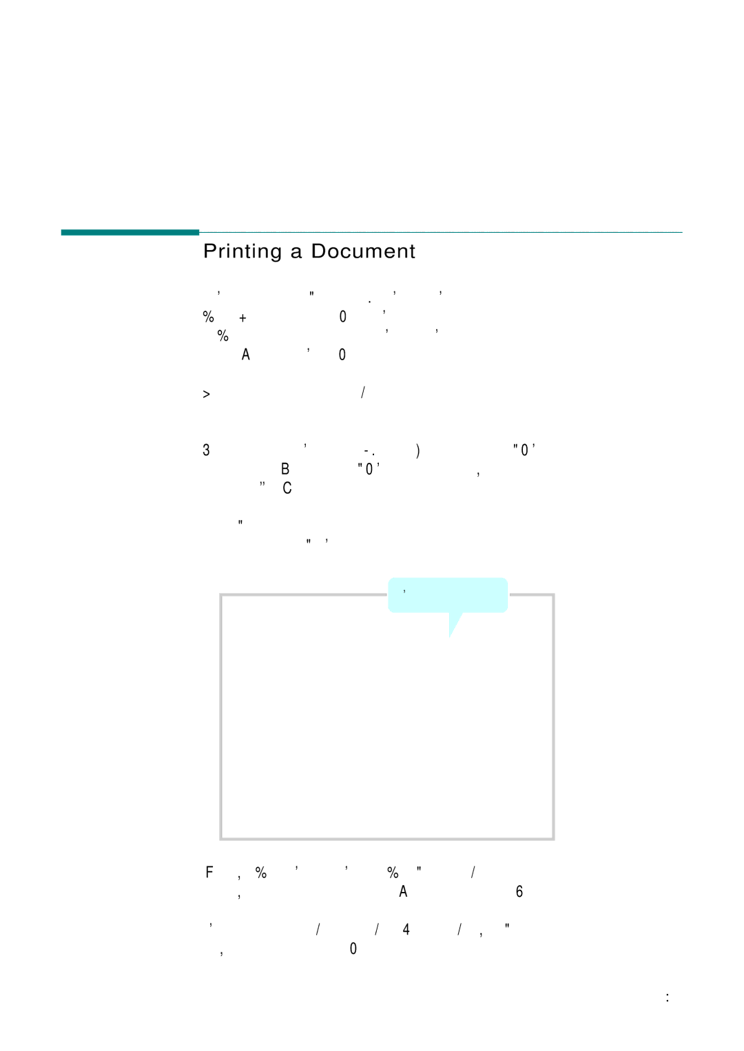 Samsung SF-555P manual Printing a Document 