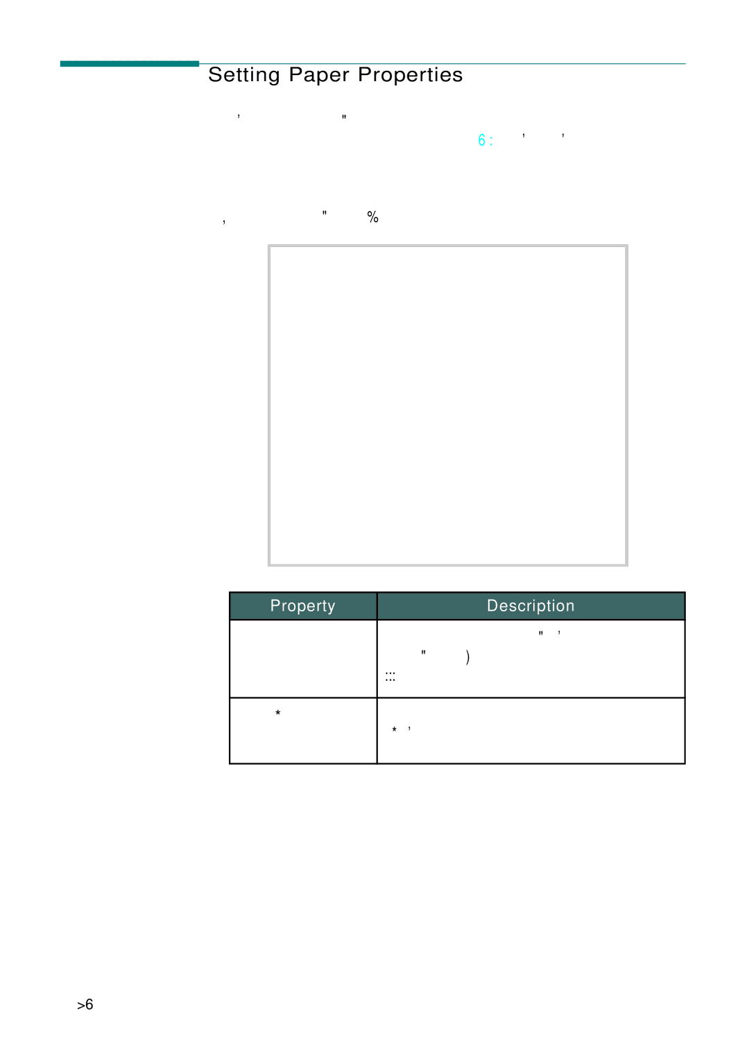 Samsung SF-555P manual Setting Paper Properties, ❶ Copies, 999, ❷ Size, Size of paper loaded in the tray 