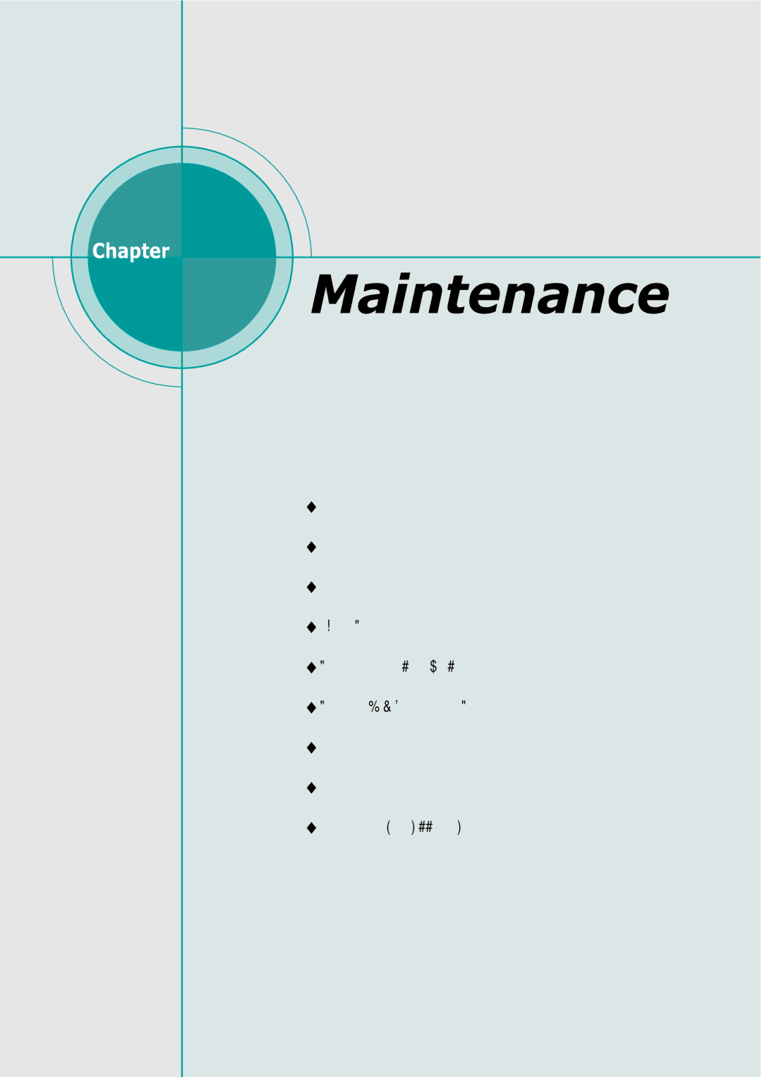 Samsung SF-555P manual Maintenance 