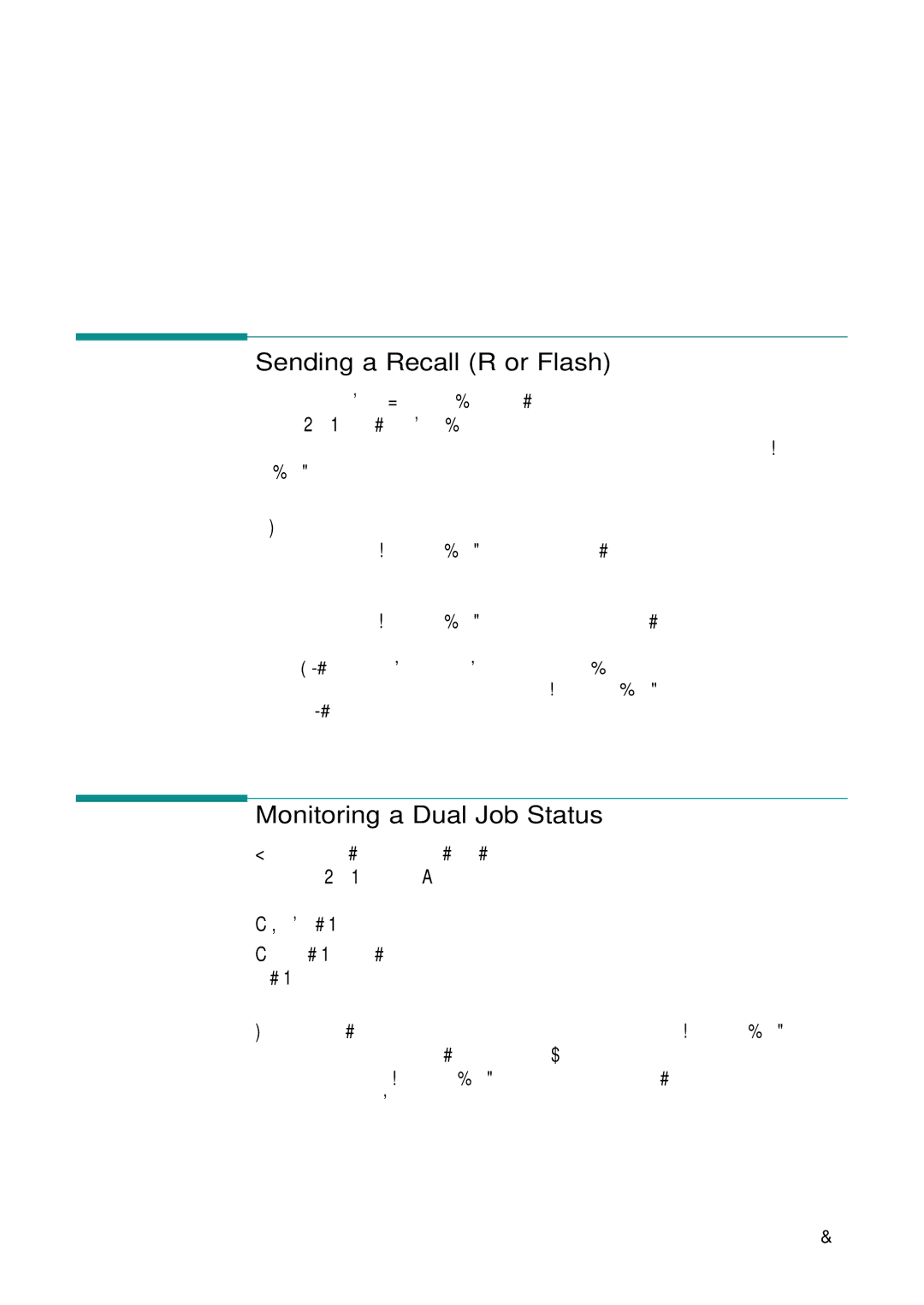 Samsung SF-555P manual Additional Functions, Sending a Recall R or Flash, Monitoring a Dual Job Status 