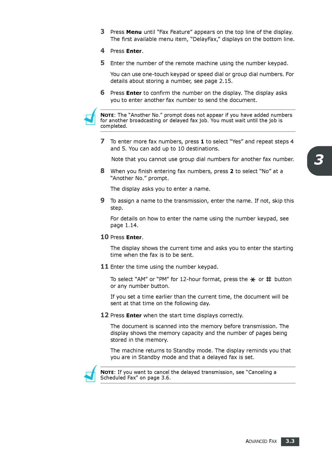 Samsung SF-560 manual Advanced FAX 