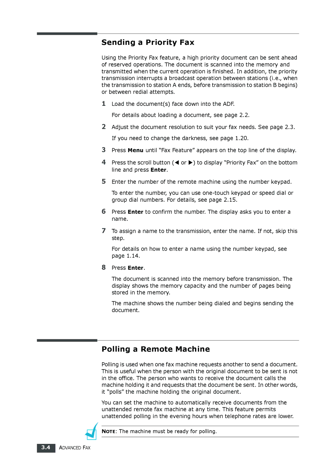 Samsung SF-560 manual Advanced FAX 