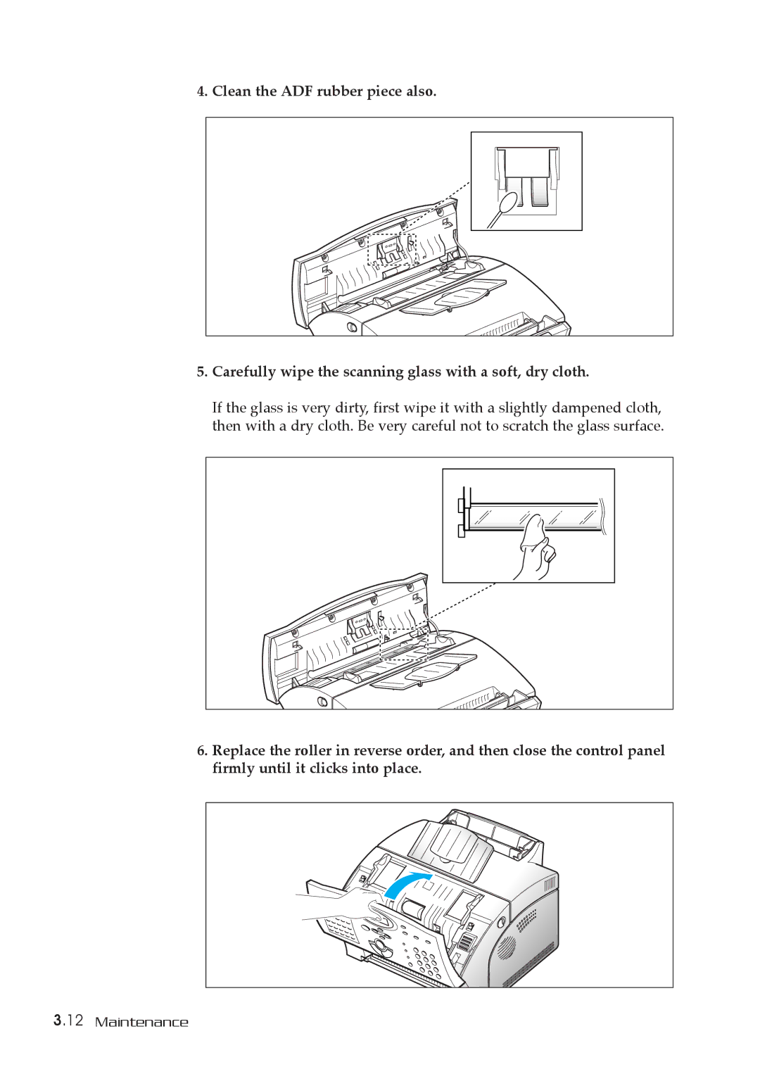 Samsung SF-5800P manual Maintenance 