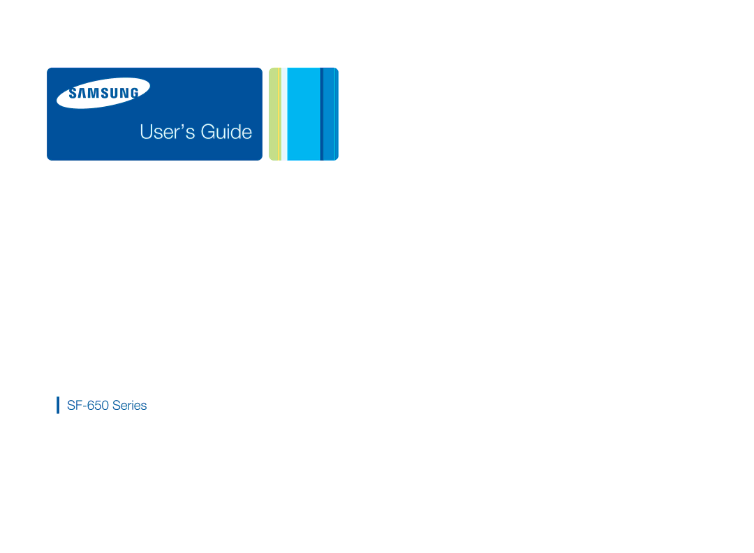 Samsung SF-650 manual 