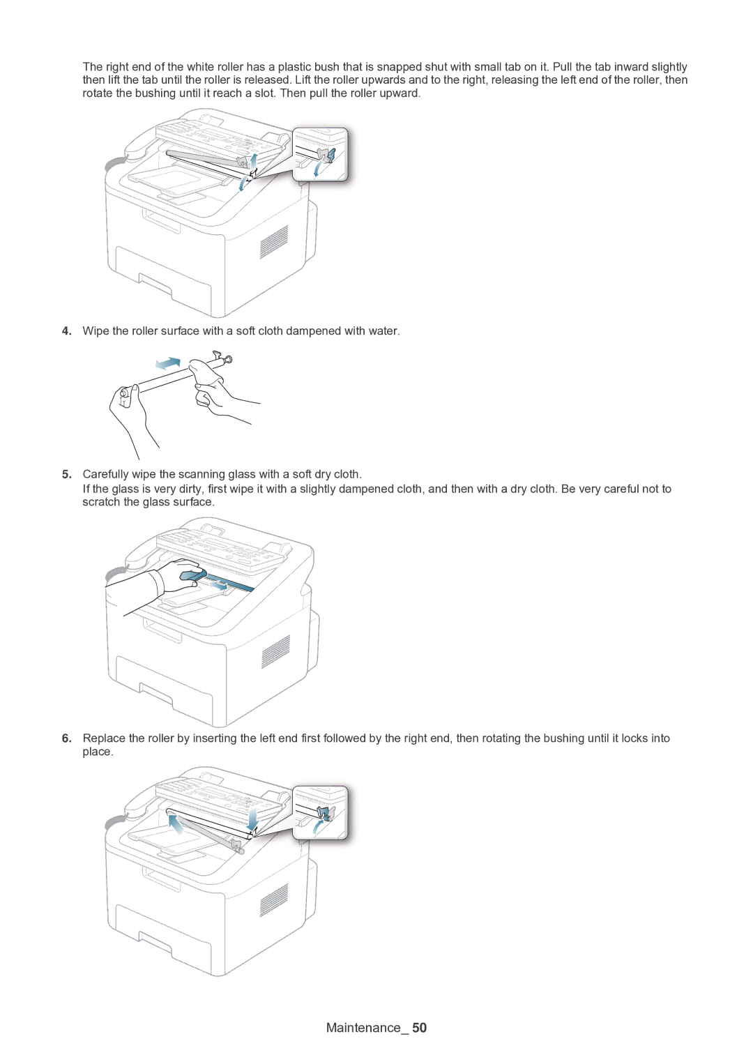 Samsung SF-650 manual Maintenance 