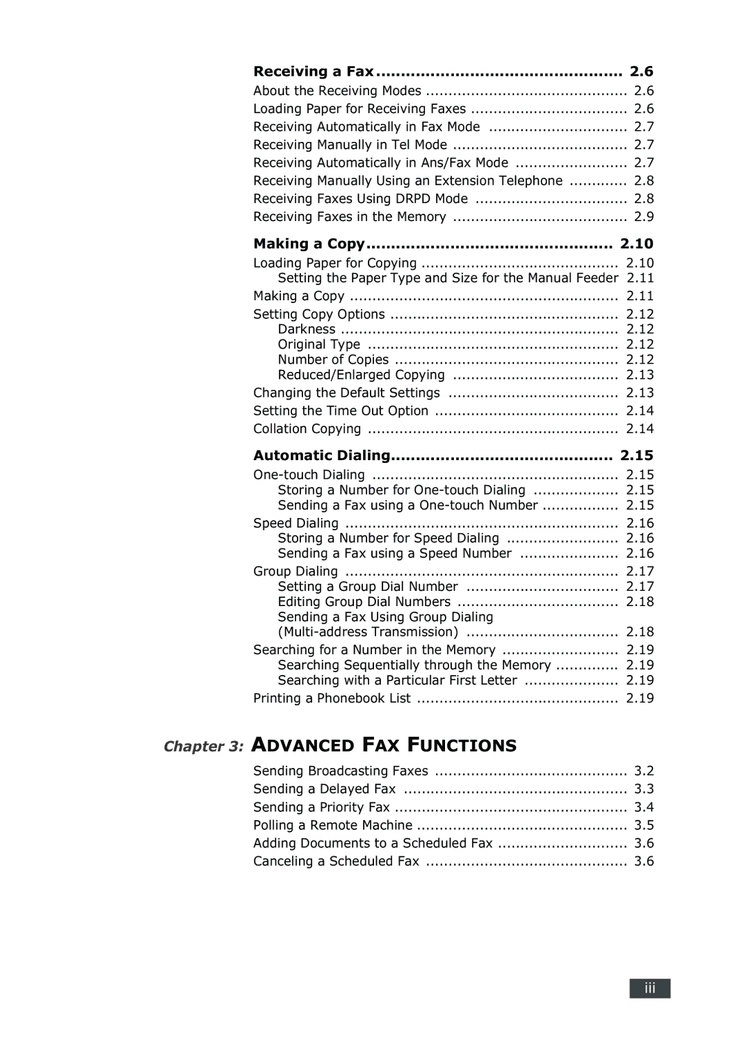 Samsung SF-750 Series manual Advanced FAX Functions, Receiving a Fax 