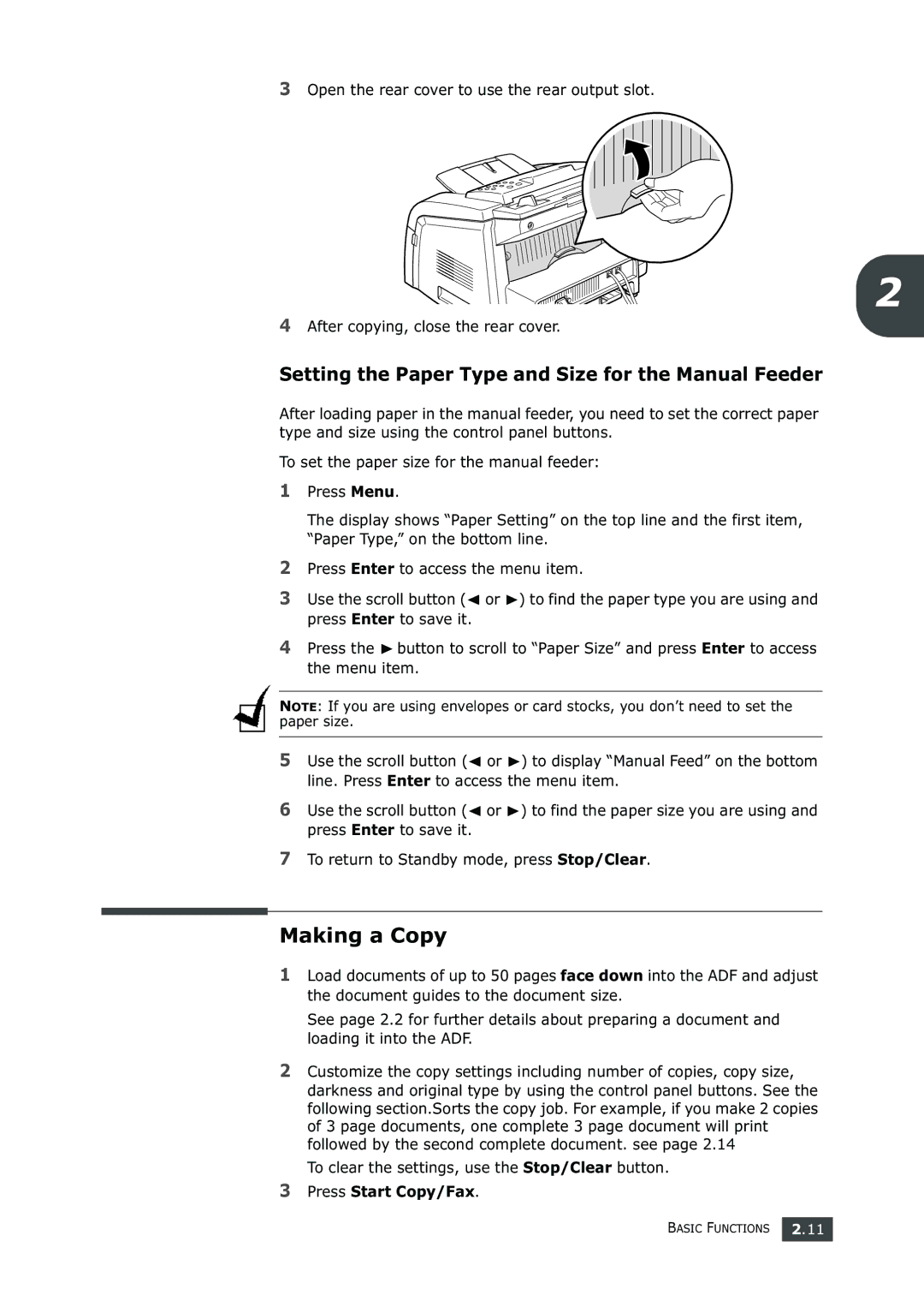 Samsung SF-750 Series manual Basic Functions 