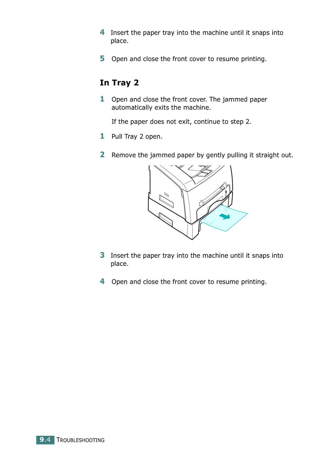 Samsung SF-755P manual Tray 