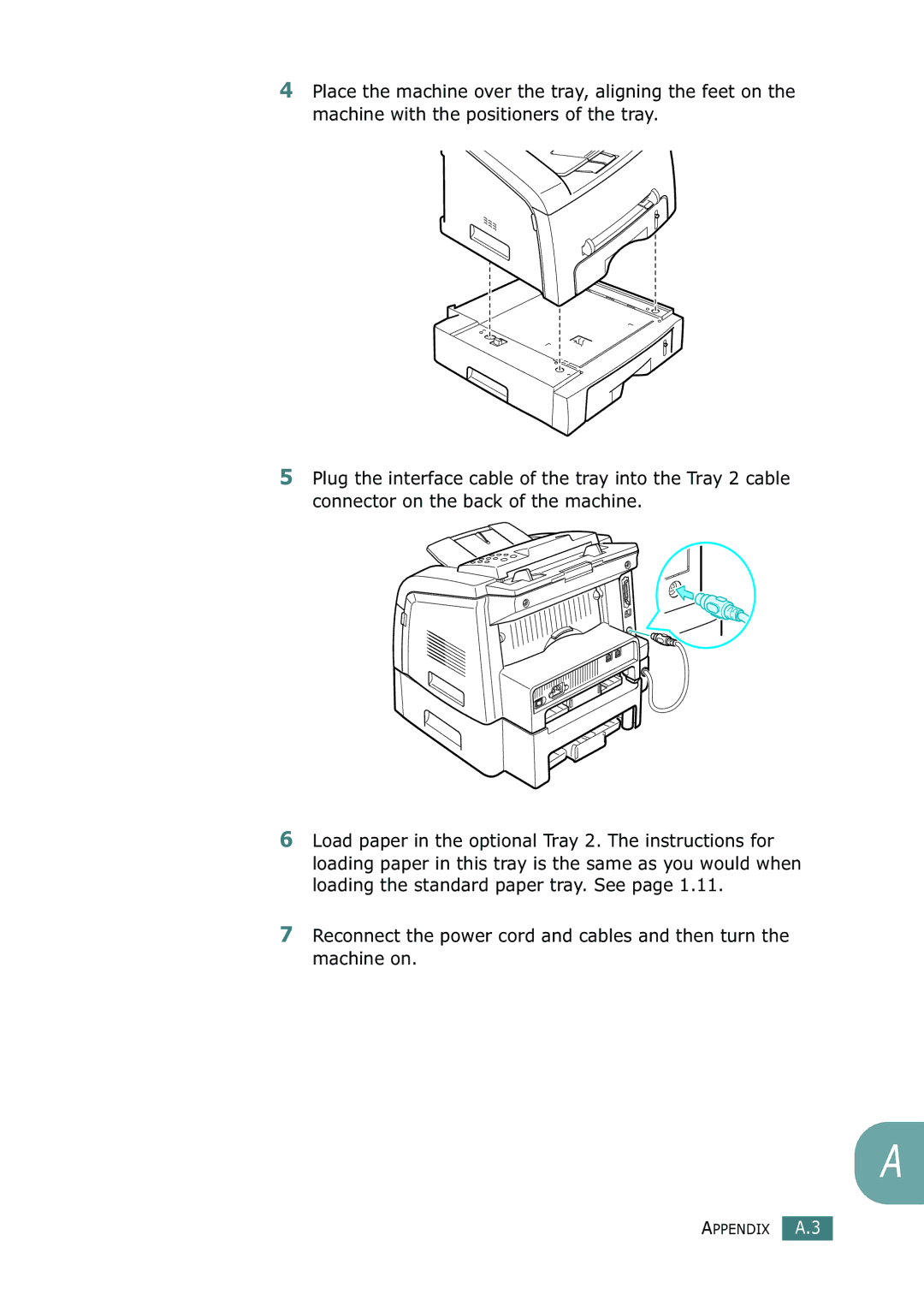 Samsung SF-755P manual Appendix A.3 