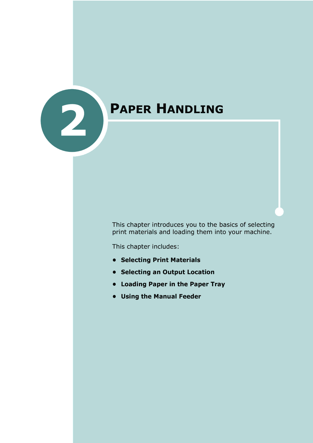 Samsung SF-755P manual Paper Handling 