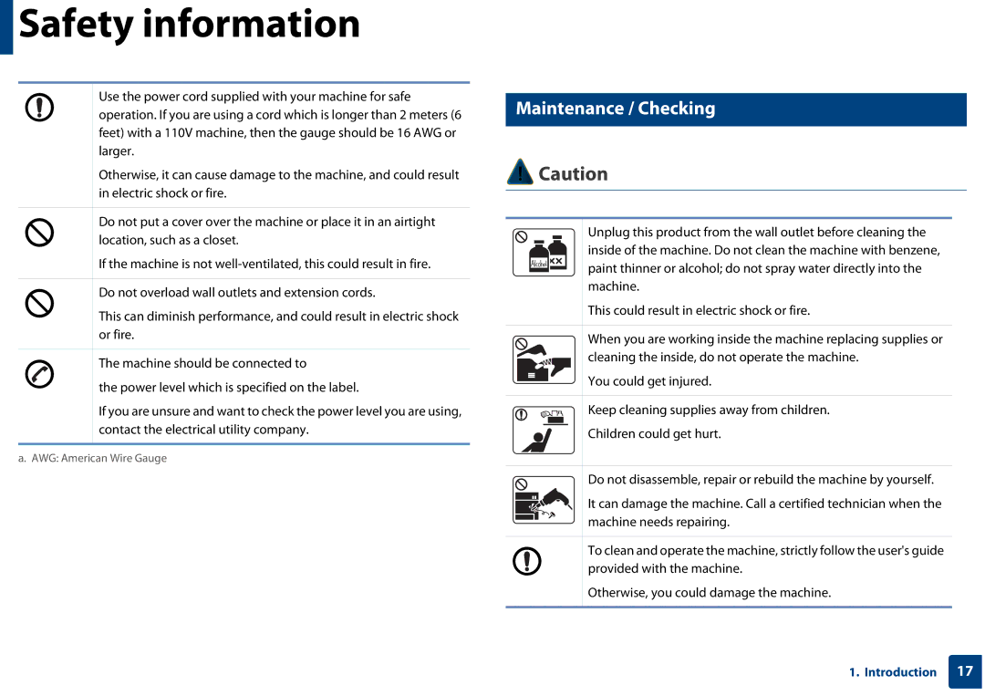 Samsung SF-76xP Series manual Maintenance / Checking 