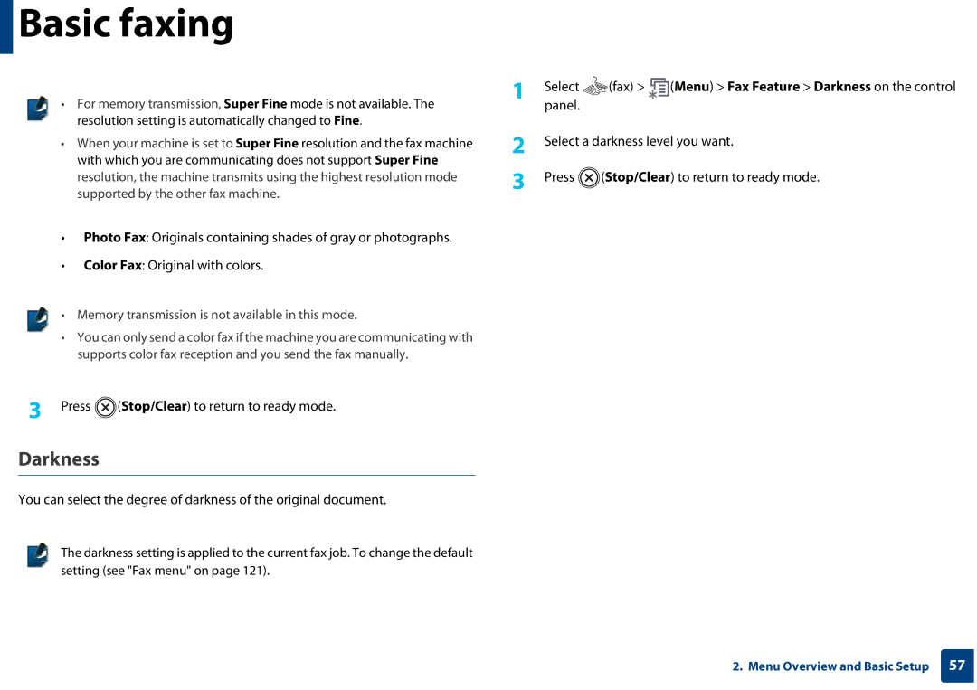 Samsung SF-76xP Series manual Darkness 