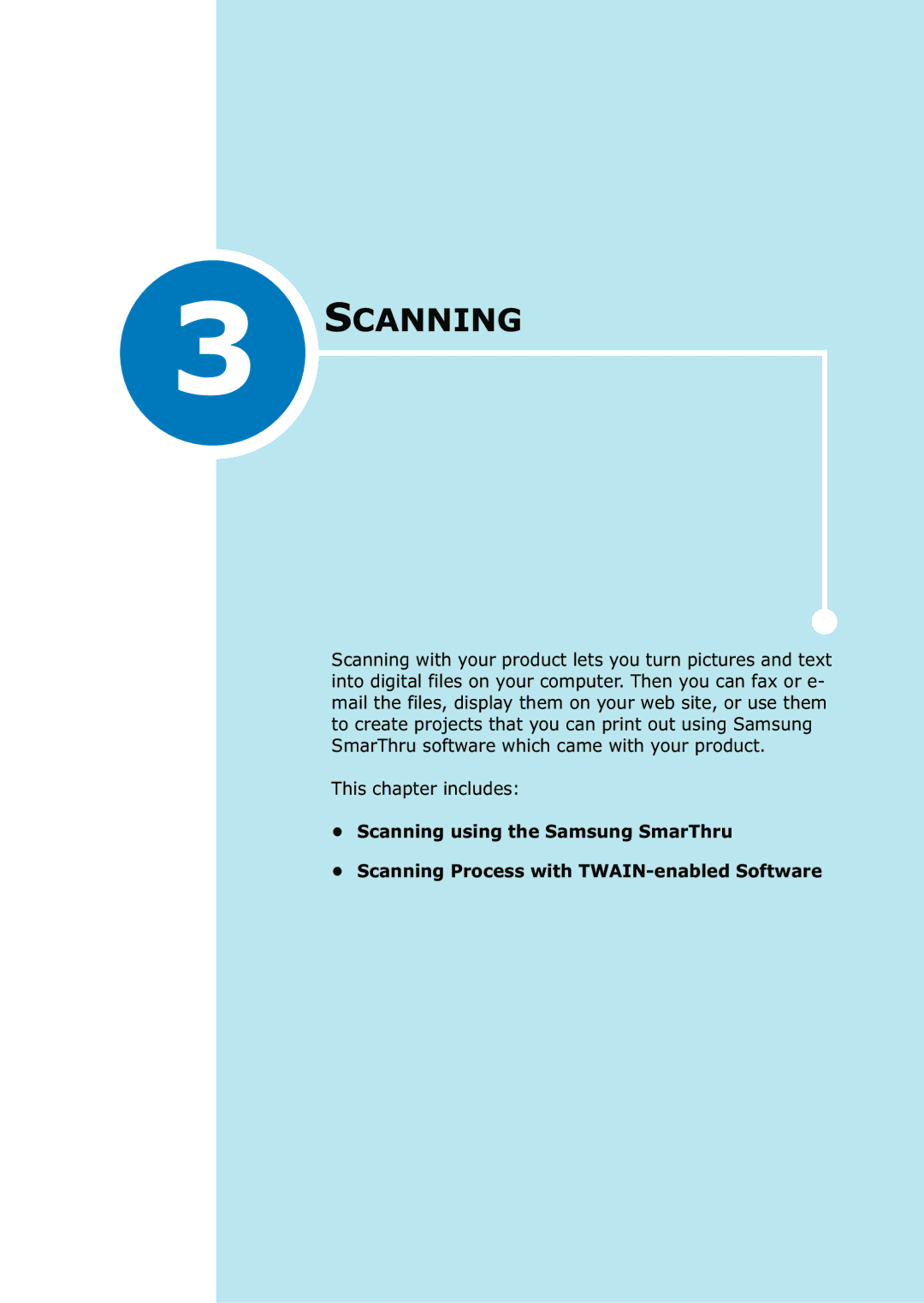 Samsung SF-835P manual Scanning 