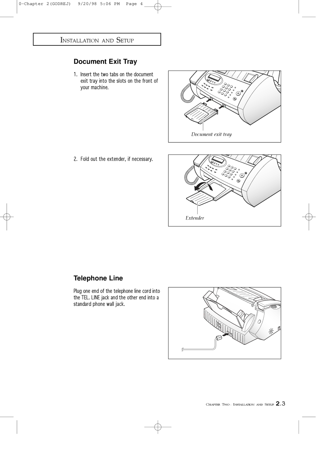 Samsung SF3000T manual Document Exit Tray 