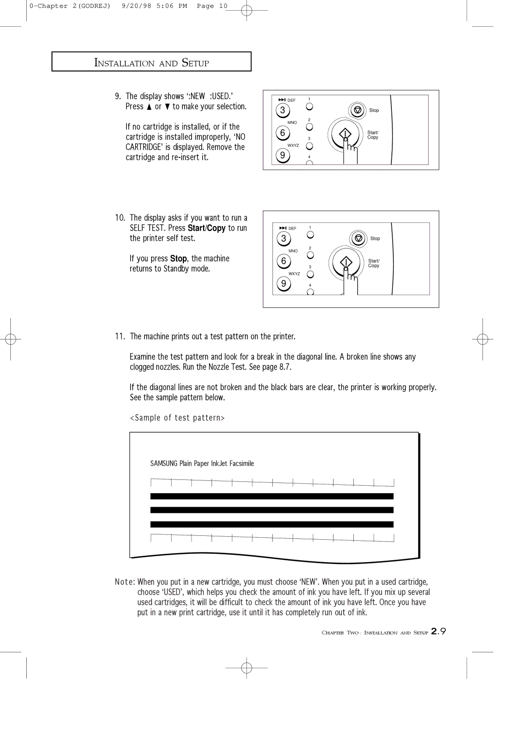 Samsung SF3000T manual Samsung Plain Paper InkJet Facsimile 