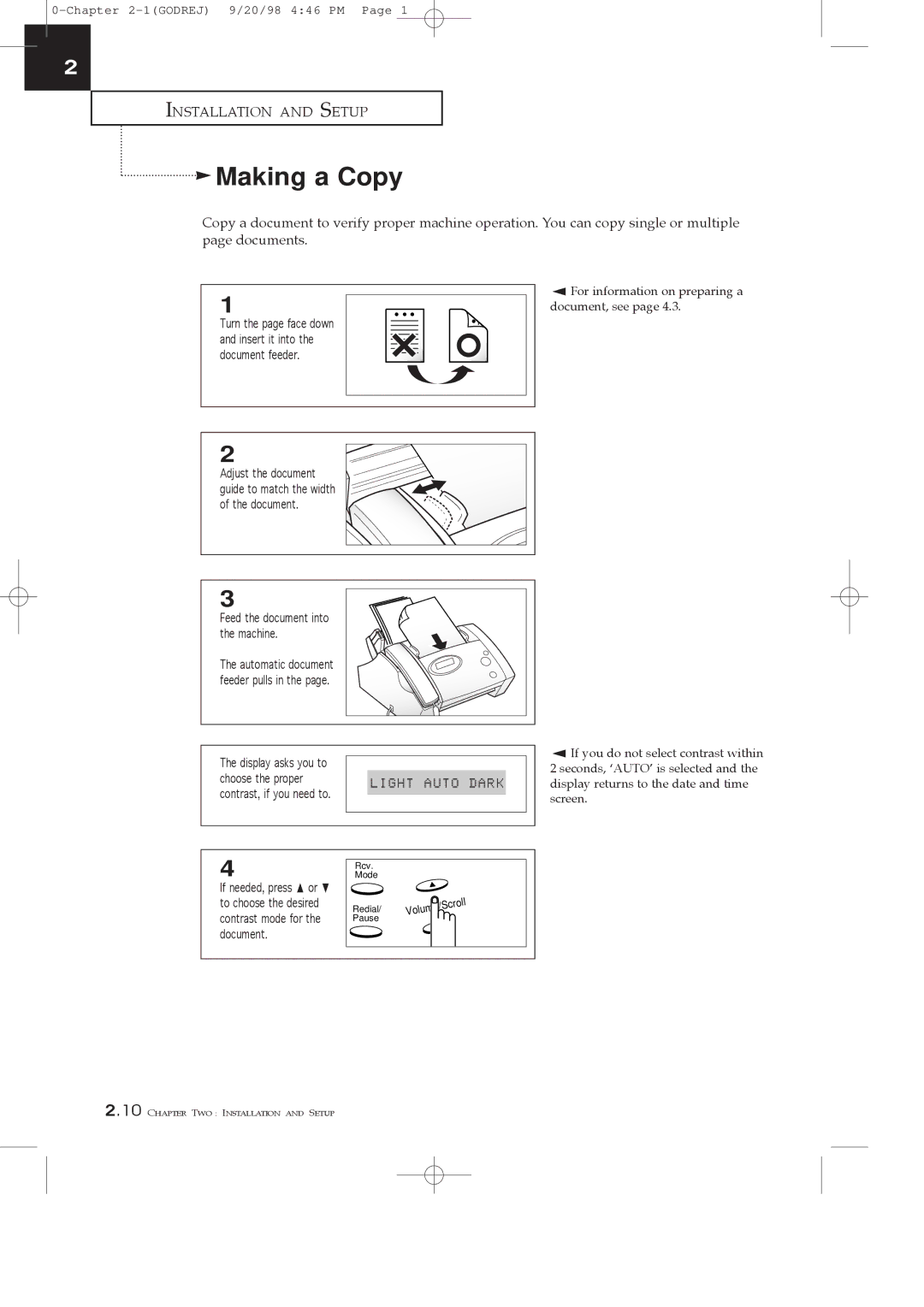 Samsung SF3000T manual Making a Copy 