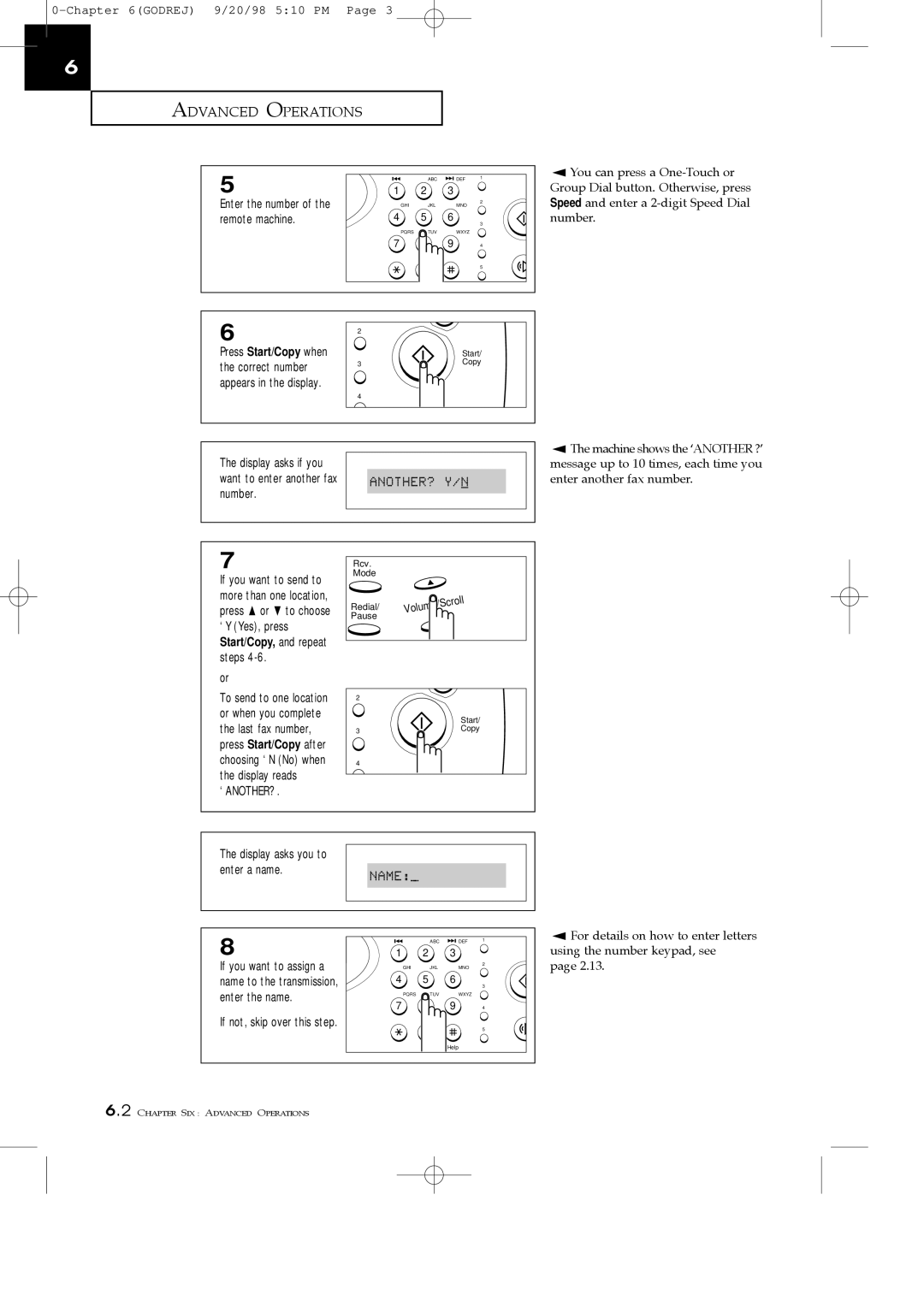 Samsung SF3000T manual If you want to assign a 