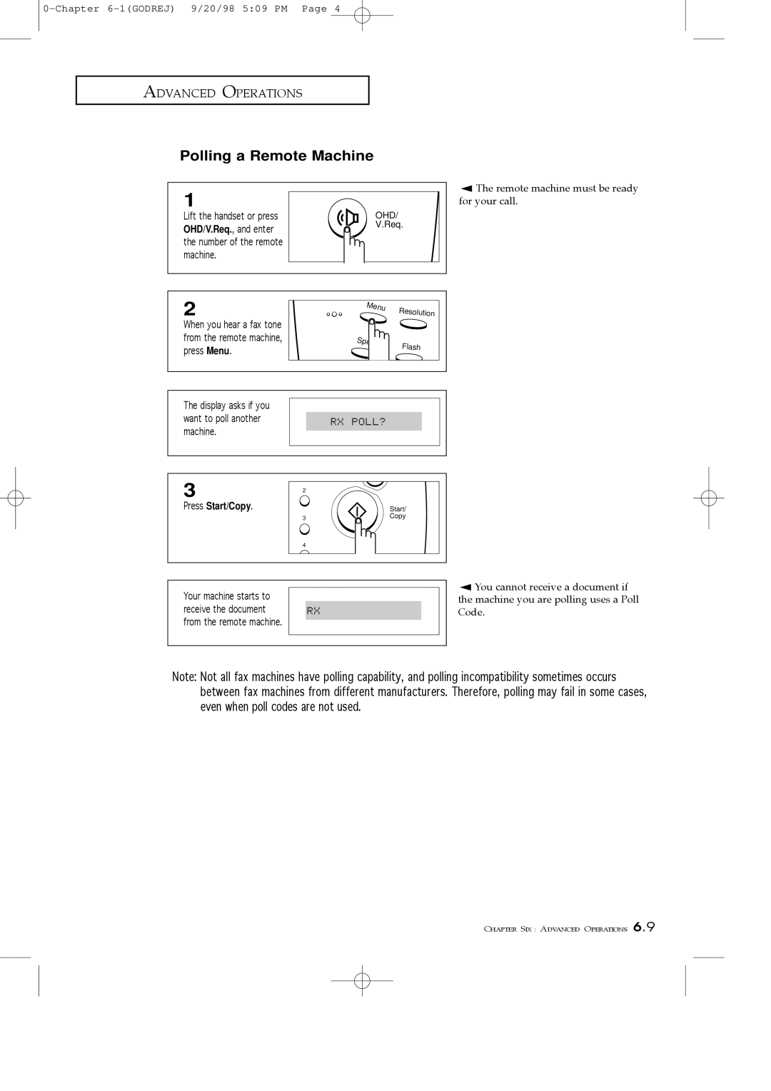 Samsung SF3000T manual Polling a Remote Machine 