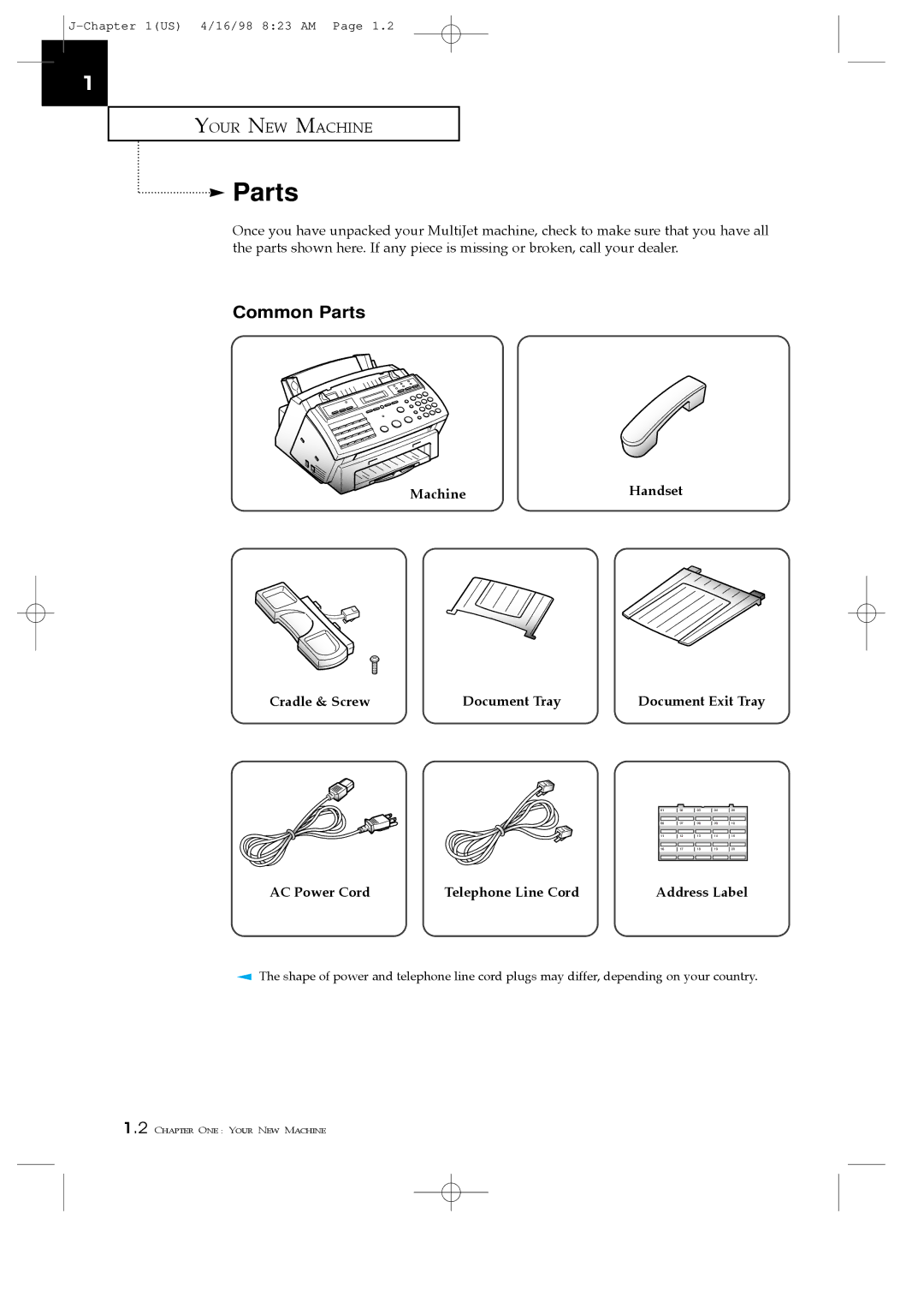 Samsung SF4000, SF4100, SF4200 manual Common Parts 