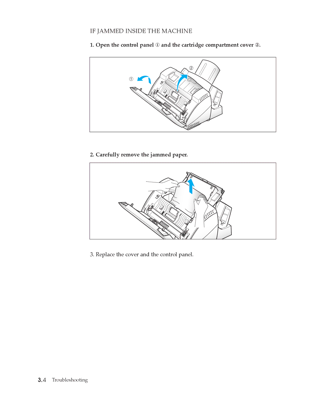 Samsung SF4500 manual If Jammed Inside the Machine 