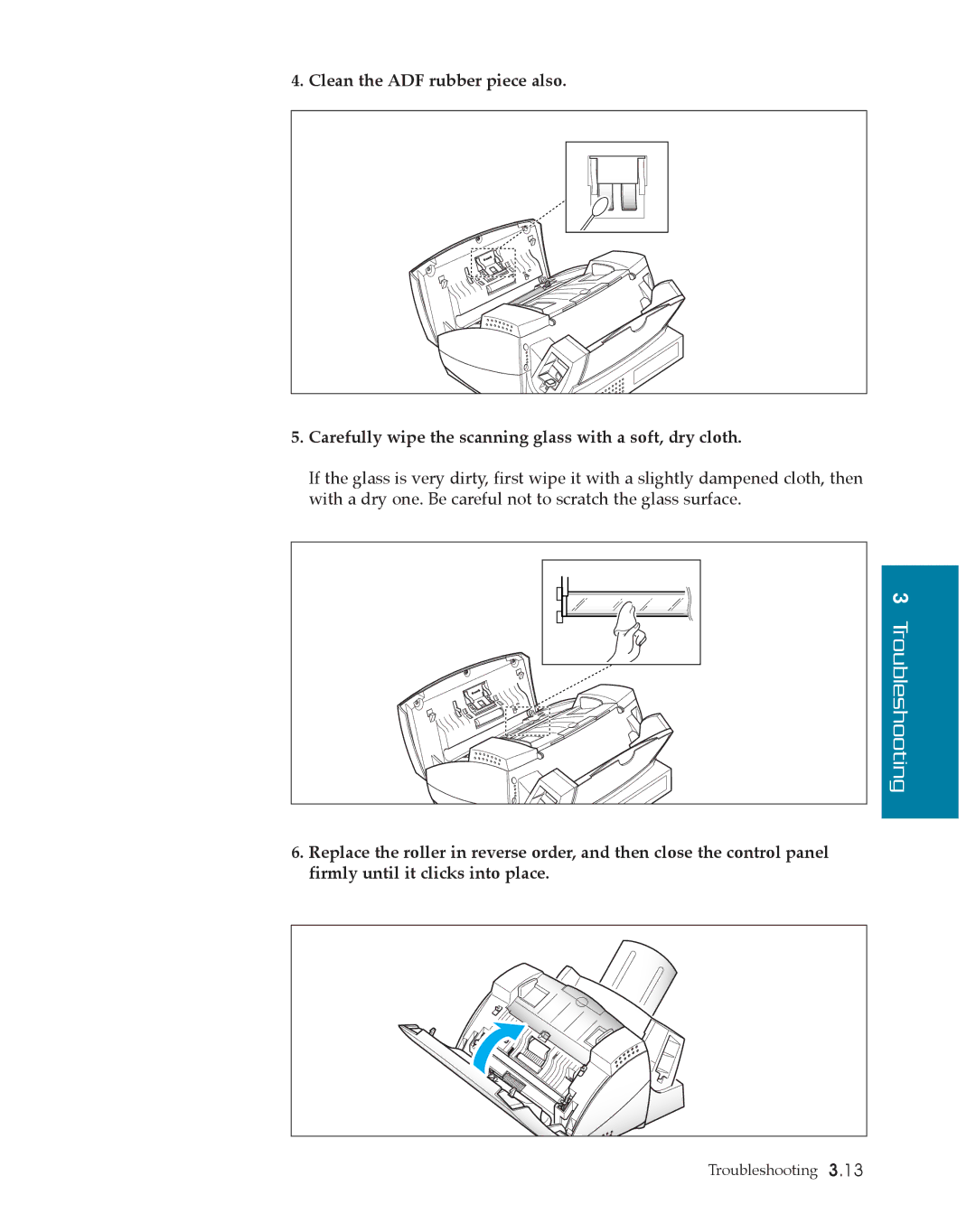 Samsung SF4500 manual Troubleshooting 