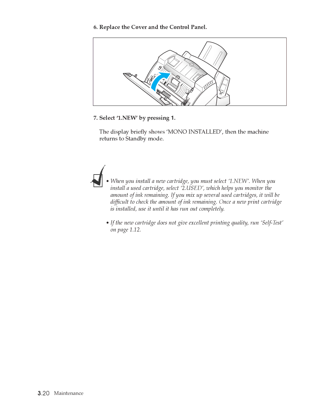 Samsung SF4500 manual Maintenance 