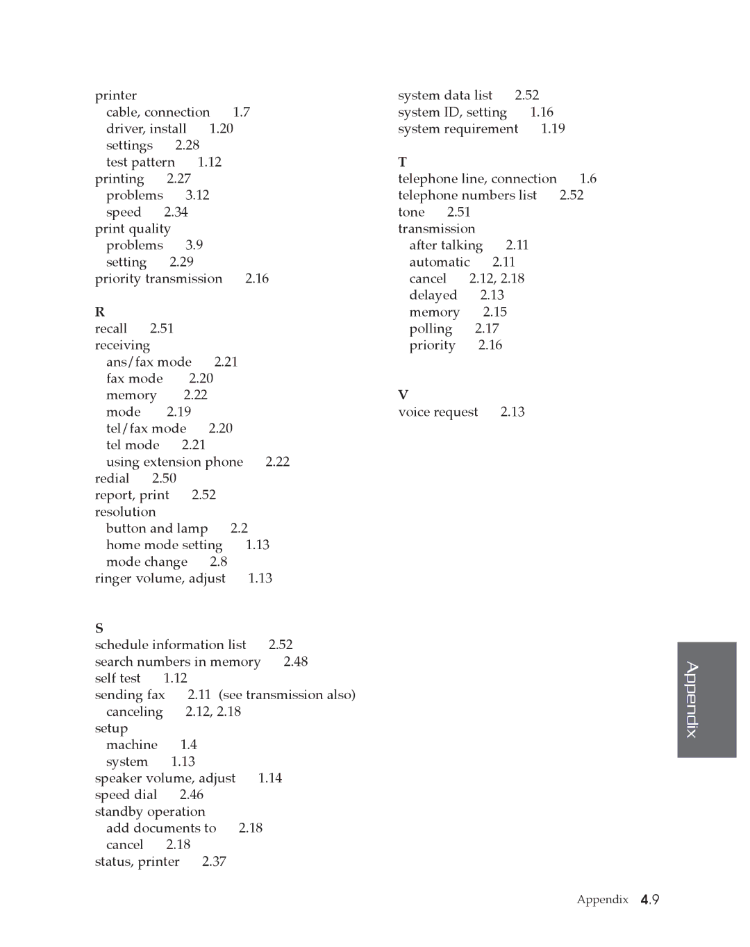 Samsung SF4500 manual Tel/fax mode Tel mode 