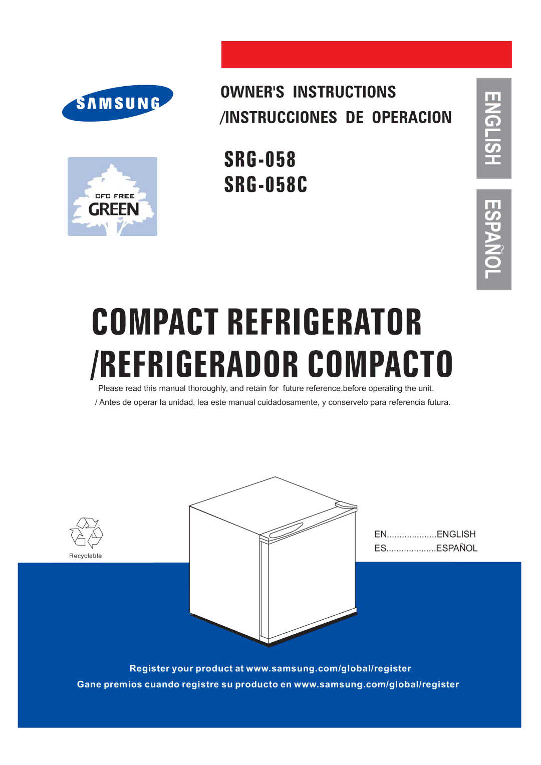 Samsung SG06BCNBHL/FMC, SG06BCSWHL/ABW, SG06BCSWHL/JUM, SG06BCSWHL/ZAM, SG06BCSWHL/SAH, SG06BCSWHL/FMC manual SRG-058 SRG-058C 