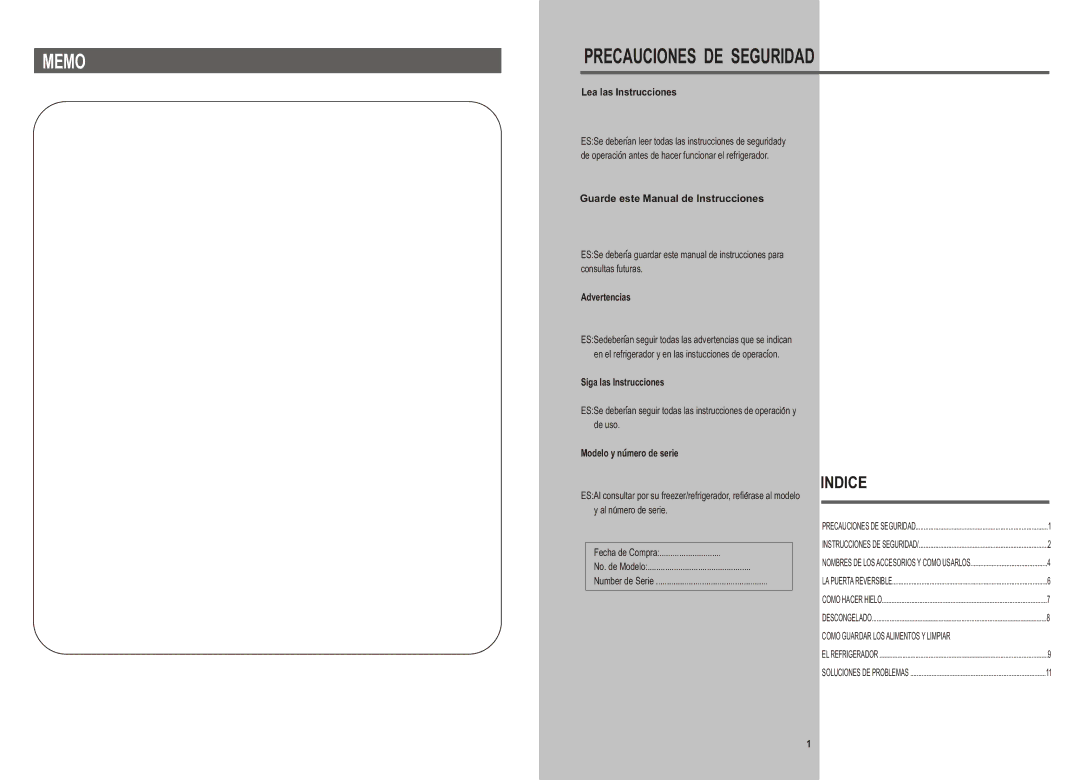 Samsung SG15DCGWQN/XES, SG15CCGWHL/AFK manual Memo 