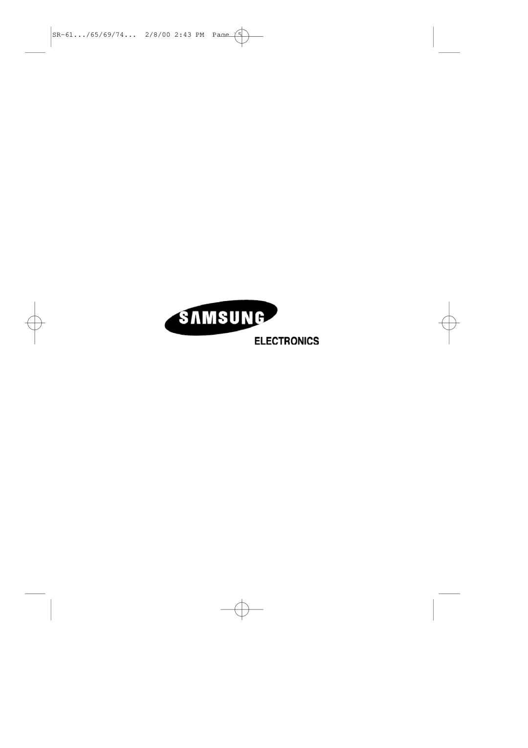 Samsung SG609EVMBH/DID, SG609ECSWQ/XEF, SG649ECSWQ/XEF, SG649EVMGQ/XET, SG609ECSWQ/CAF manual SR-61.../65/69/74 00 243 PM 