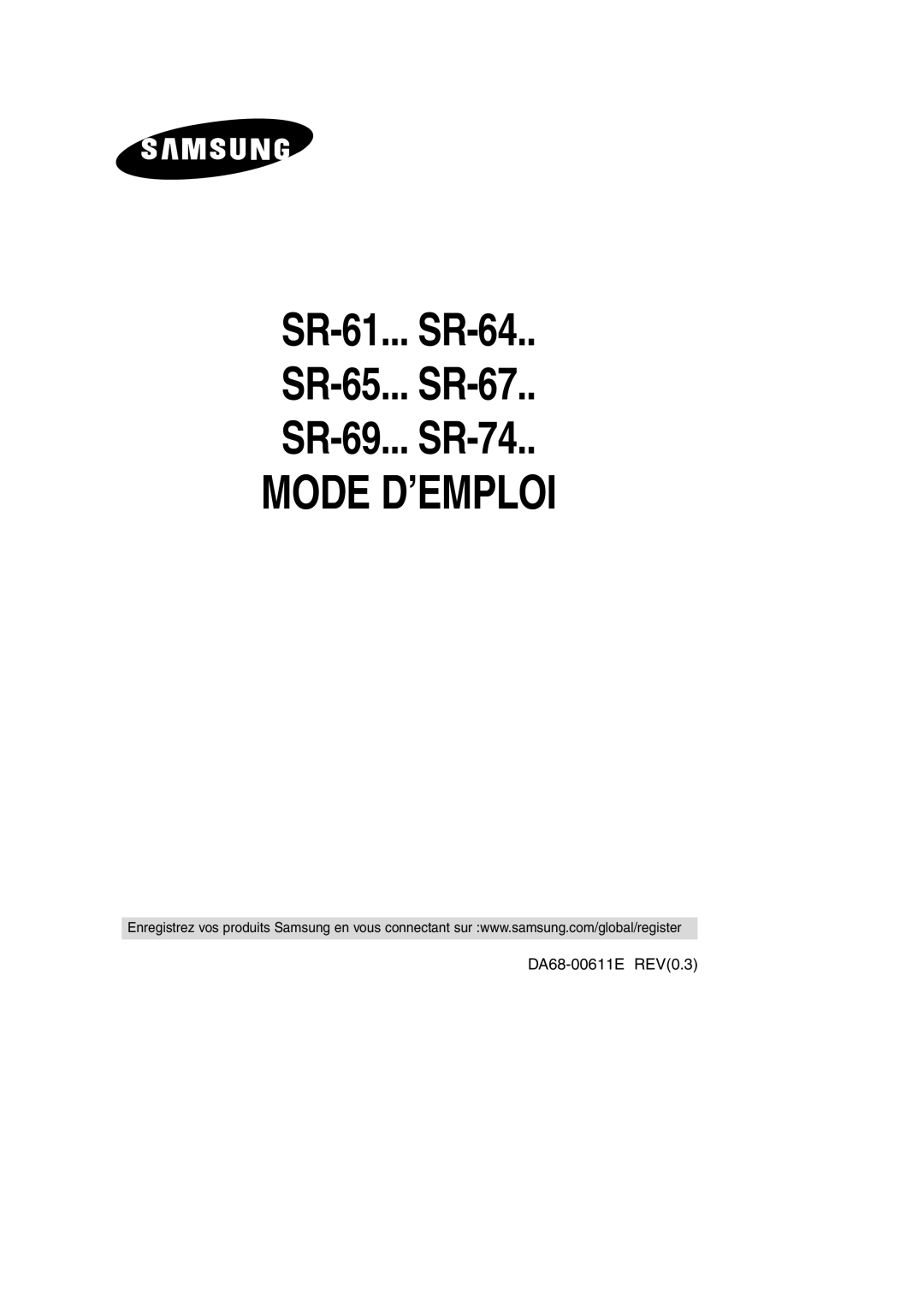 Samsung SG649EVMGQ/XET, SG649ECSWQ/XEF manual Mode D’EMPLOI 