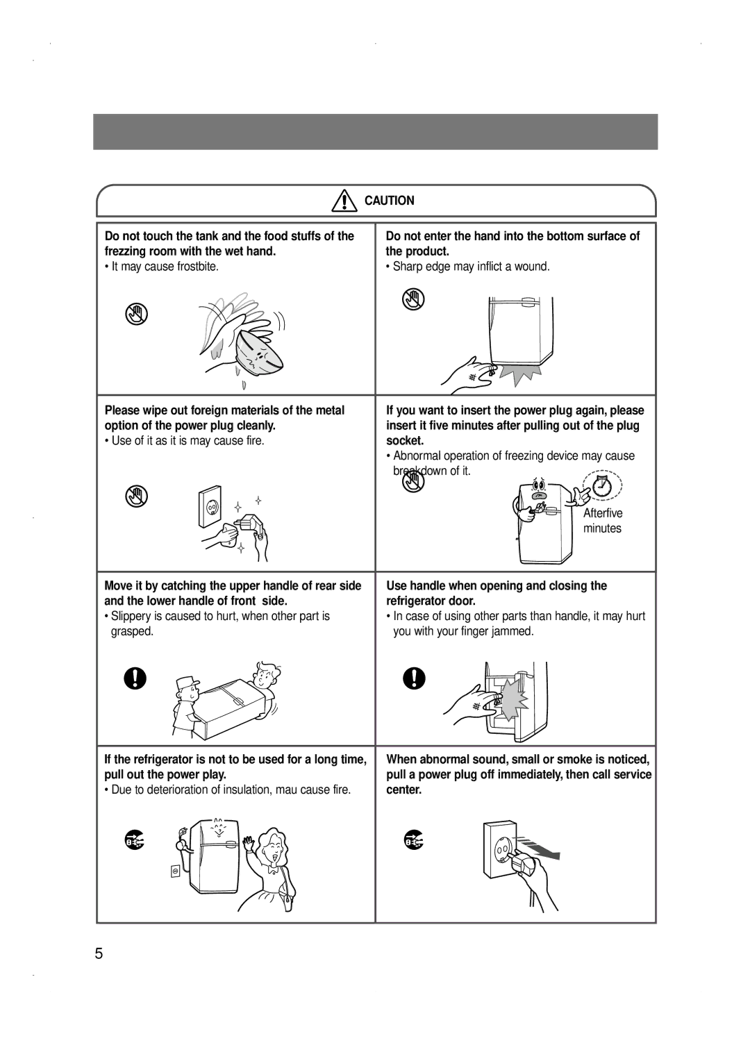 Samsung SG688EENBH/ZBD, SG686EESWH/TAC, SG606EVMGQ/XSP manual Use handle when opening and closing the refrigerator door 