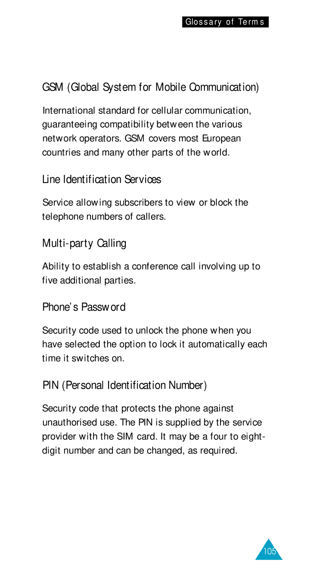 Samsung SGH-600DB/TIM, SGH-600DY/TIM, SGH-600BL/XET Line Identification Services, Multi-party Calling, Phone’s Password 