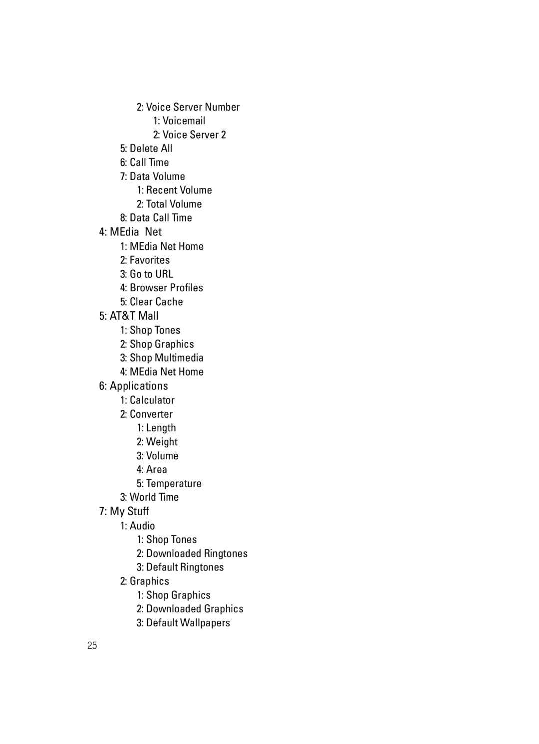 Samsung SGH-a117 Series manual MEdia Net 