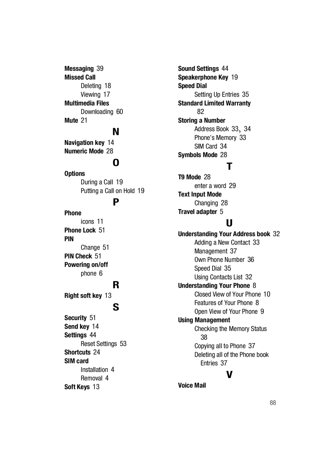 Samsung SGH-a117 Series manual Pin 