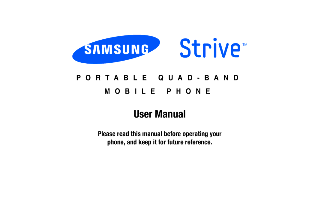 Samsung SGH-A687ZPAATT user manual B I L E P H O N E 