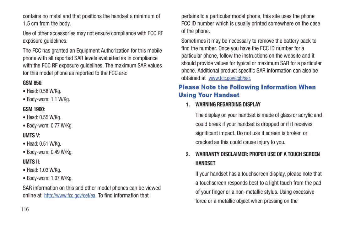 Samsung SGH-A687ZPAATT user manual Gsm, Head 0.58 W/Kg Body-worn 1.1 W/Kg, Head 0.55 W/Kg Body-worn 0.77 W/Kg 