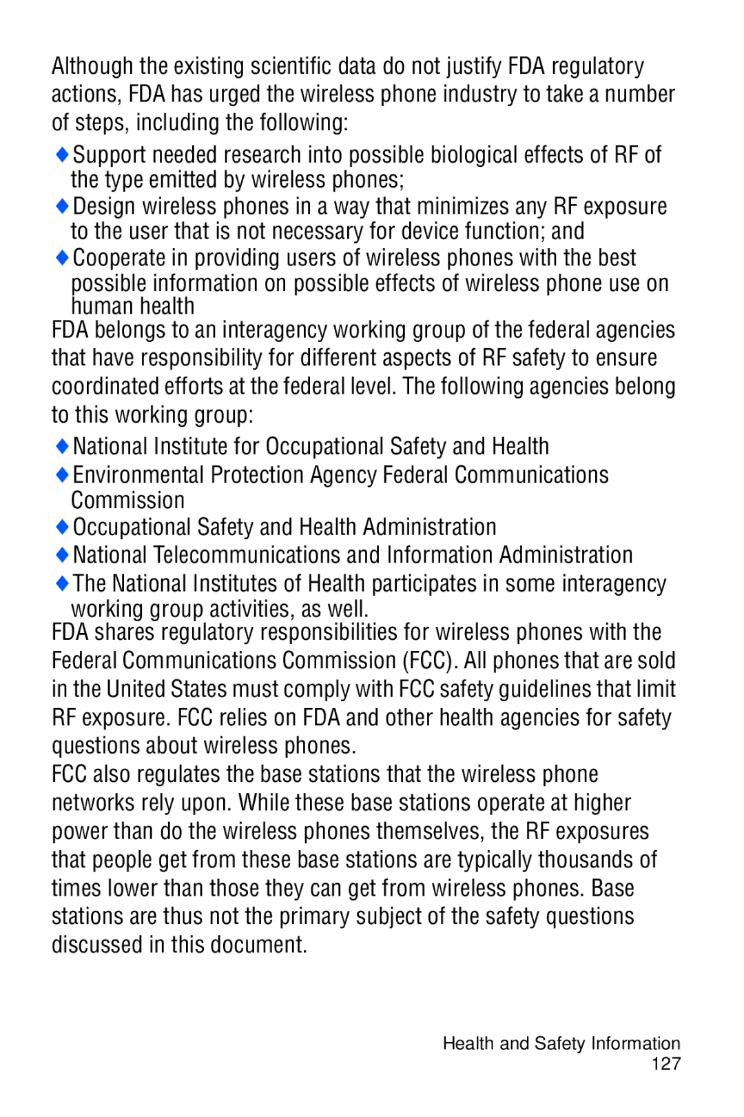 Samsung SGH-C327 user manual Health and Safety Information 