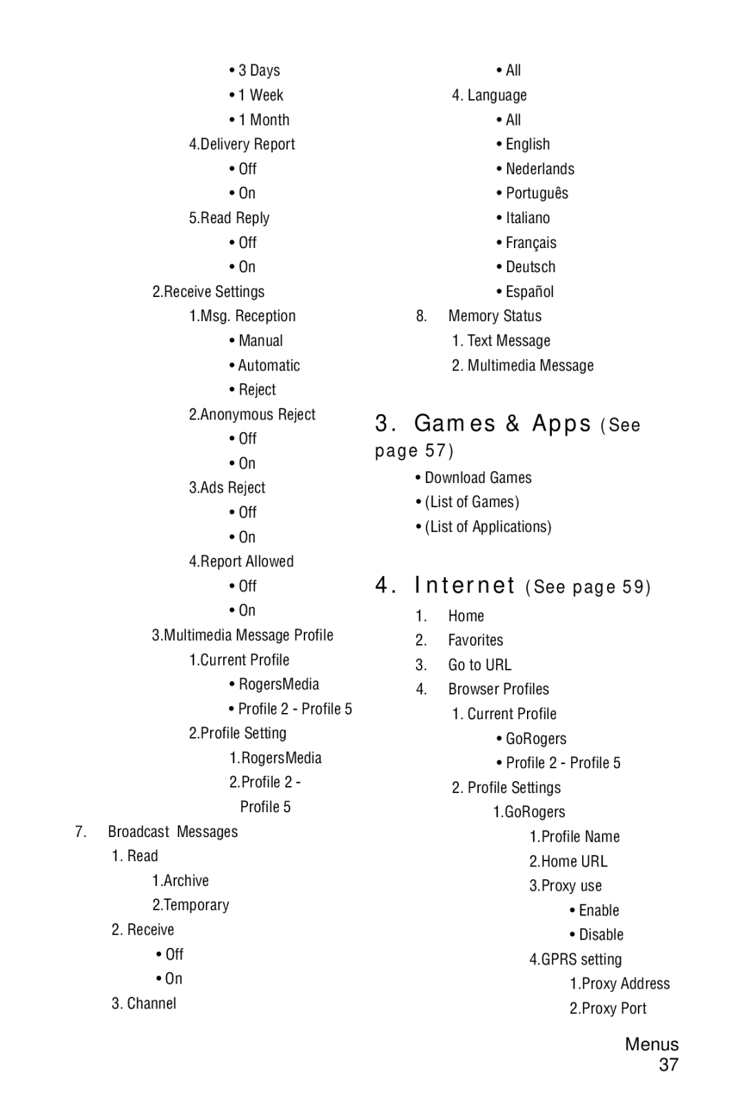 Samsung SGH-C327 user manual Games & Apps See 