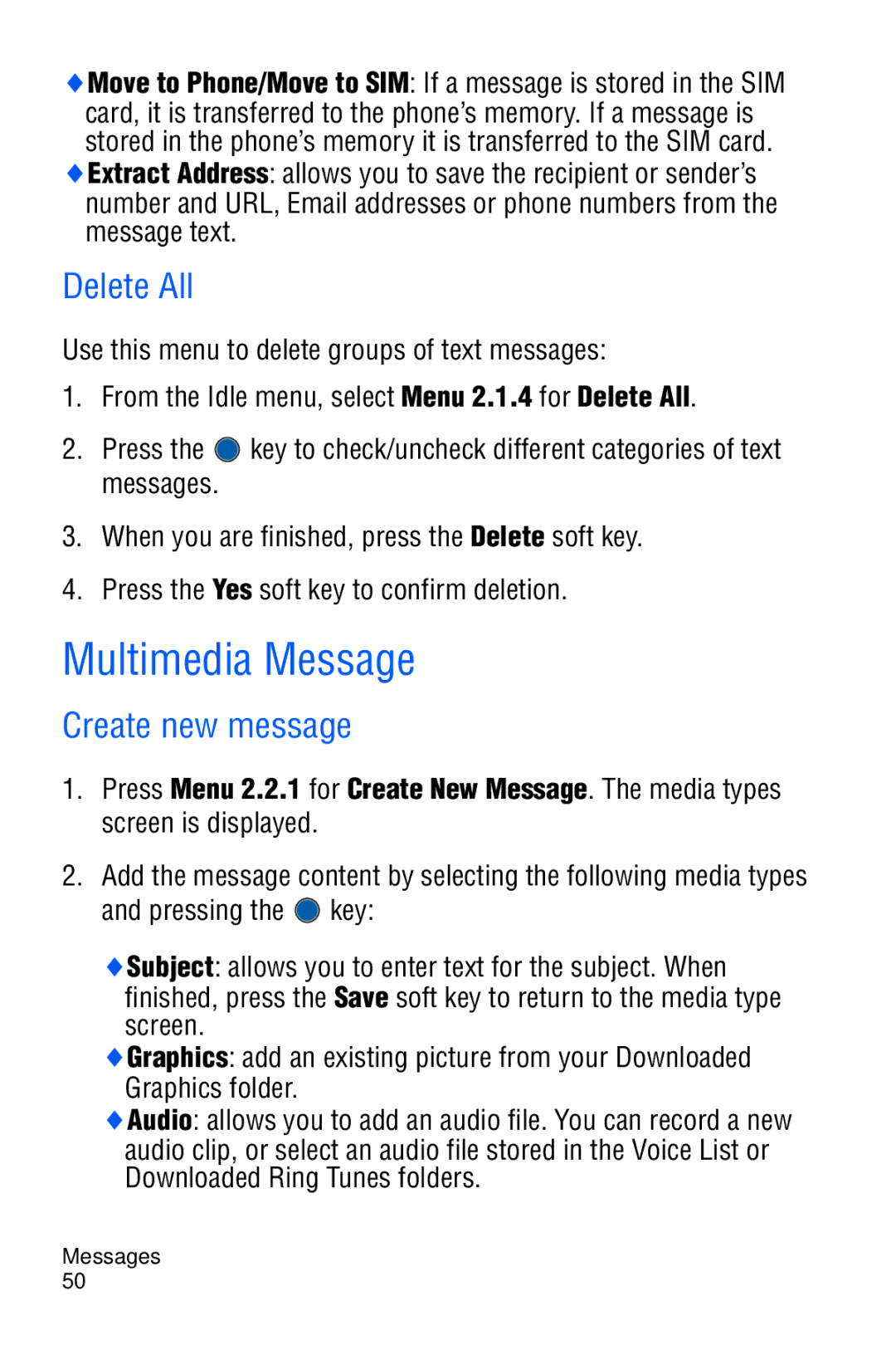 Samsung SGH-C327 user manual Multimedia Message, Delete All 