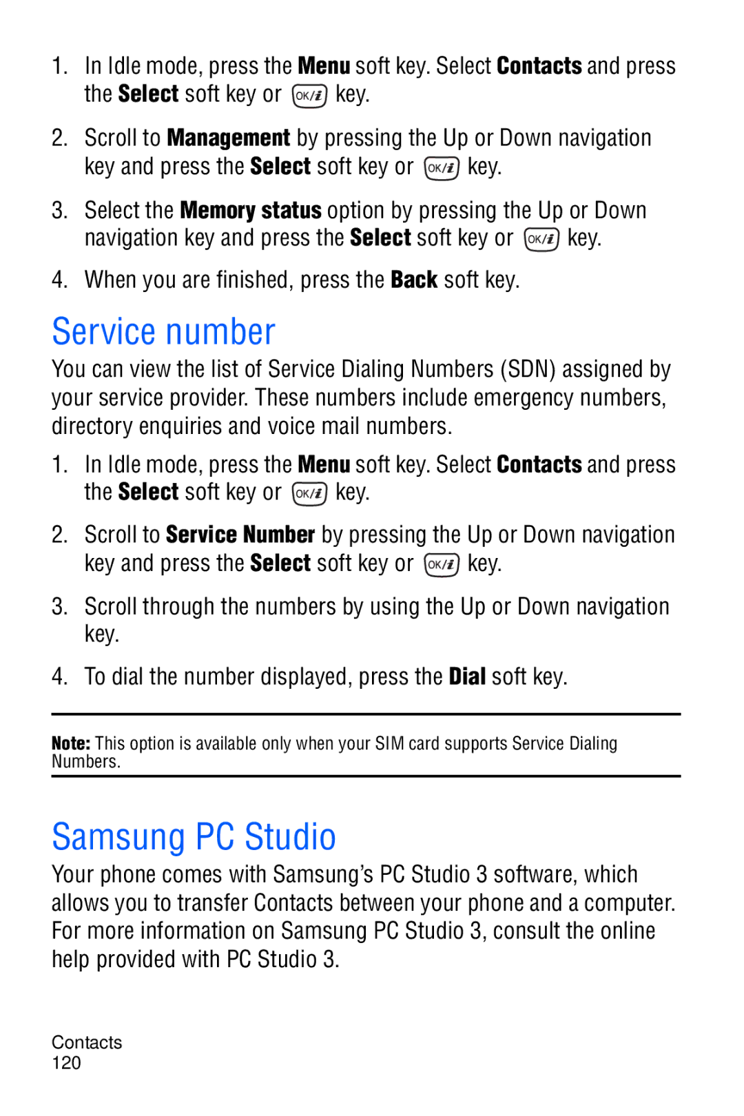 Samsung SGH-D606 user manual Service number, Select soft key or key 