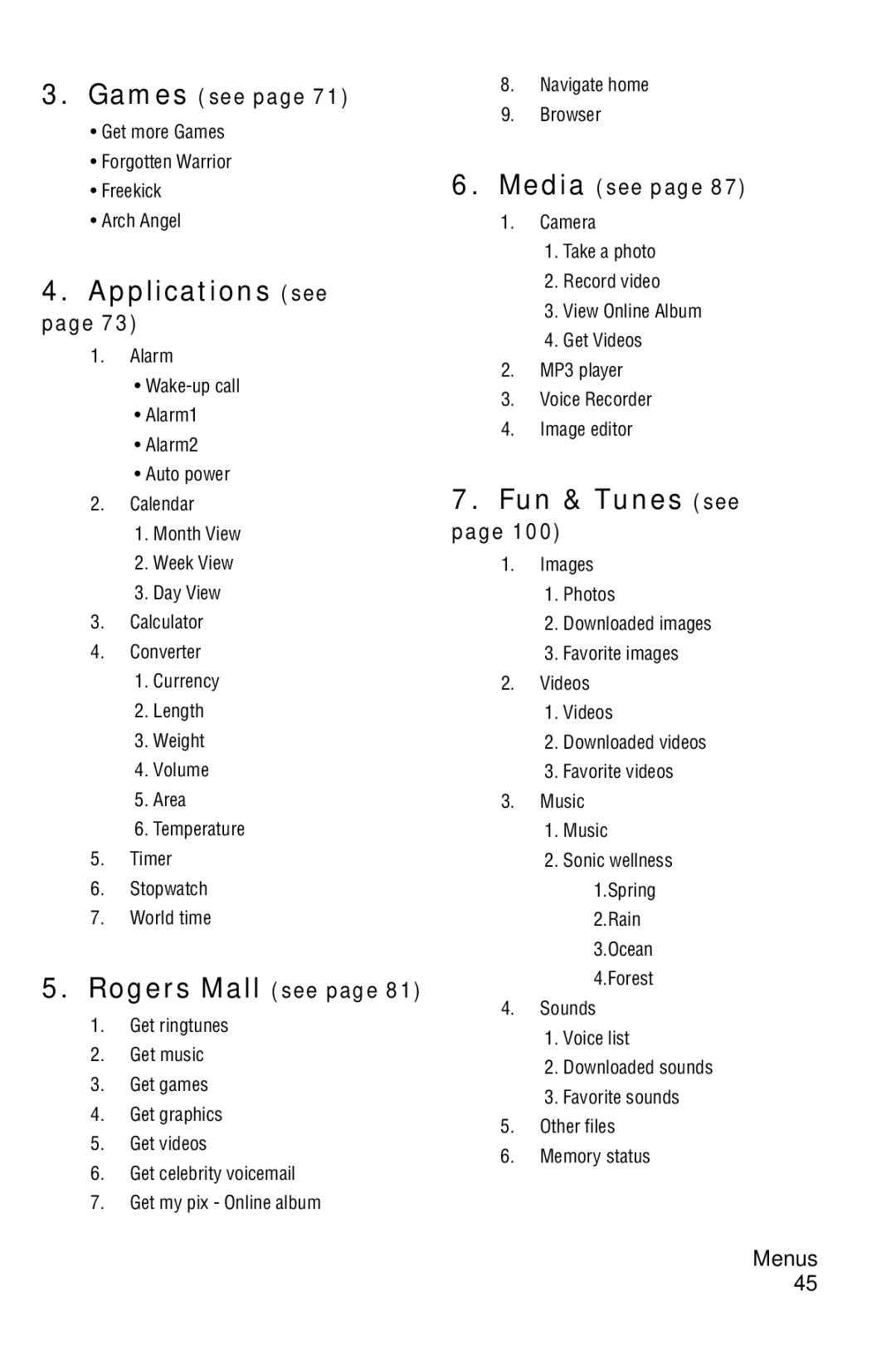 Samsung SGH-D606 user manual Applications see 