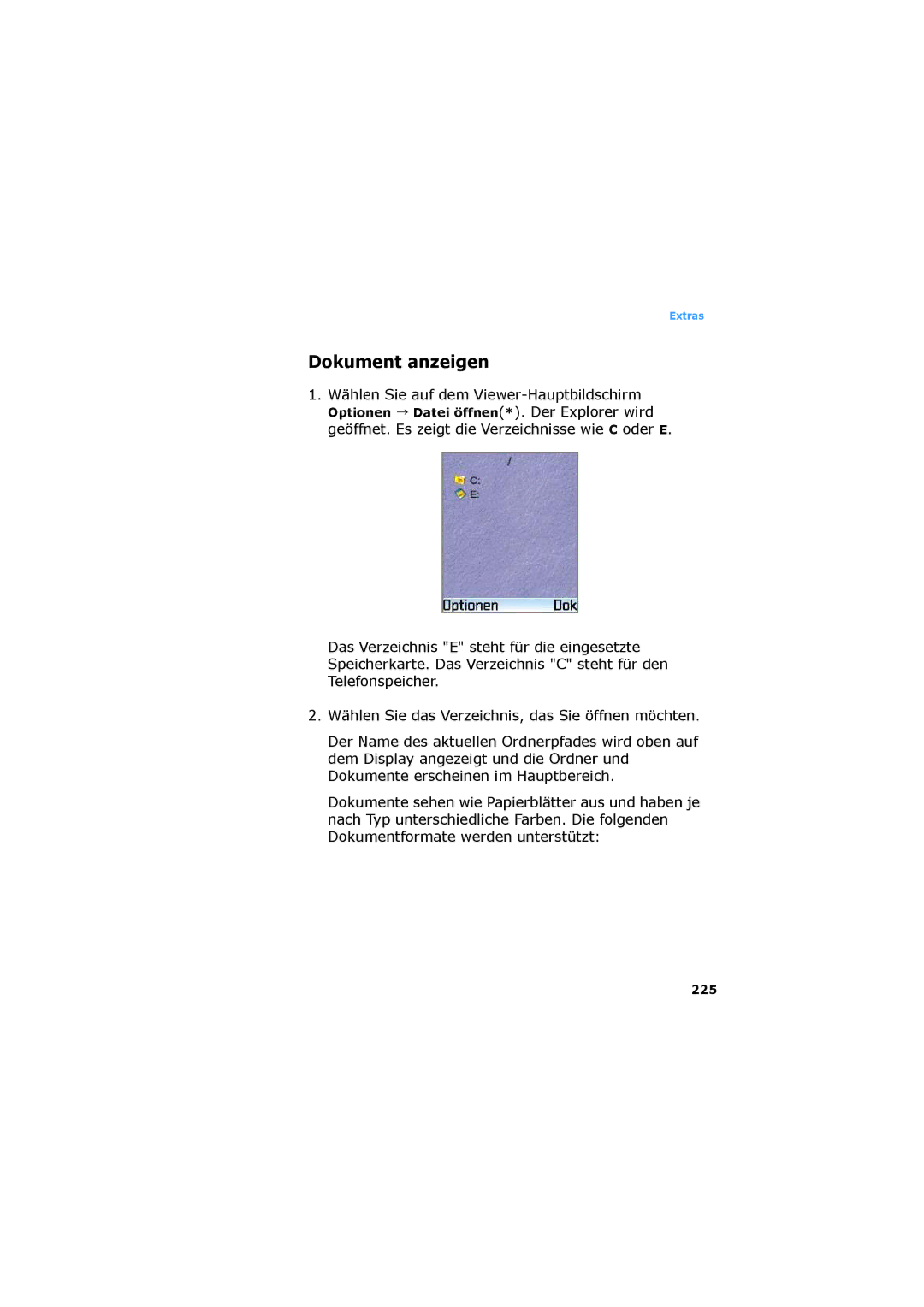 Samsung SGH-D730IBADBT manual Dokument anzeigen, 225 