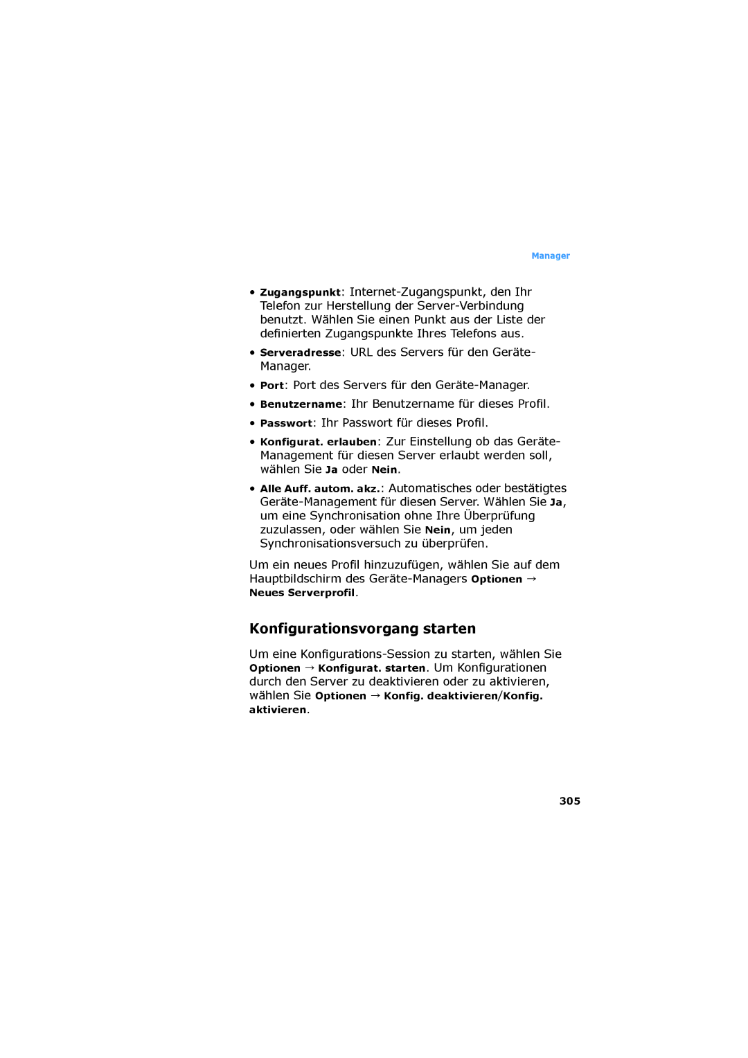 Samsung SGH-D730IBADBT manual Konfigurationsvorgang starten 